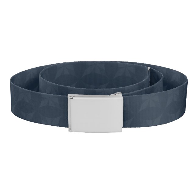 Dark Blue Pattern – Classy Men’s Monogram Belt (Coil)