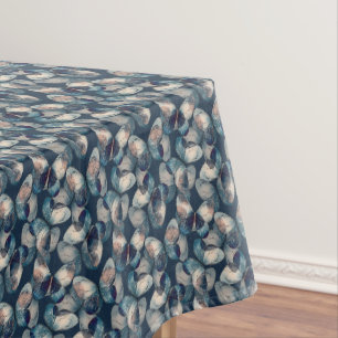 Dark blue pattern with buttreflies tablecloth