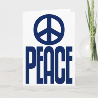 Dark Blue Peace Sign, Loudmouth Greeting Card