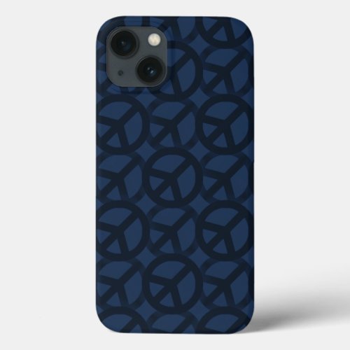 Dark Blue Peace Sign Phone Case