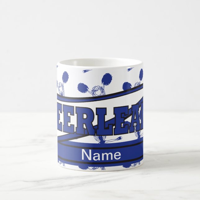 Dark Blue Personalize Cheerleader Coffee Mug (Center)