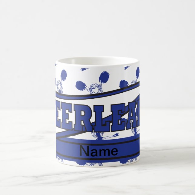 Dark Blue Personalize Cheerleader Mugs (Center)
