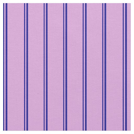 Dark Blue & Plum Stripes Fabric