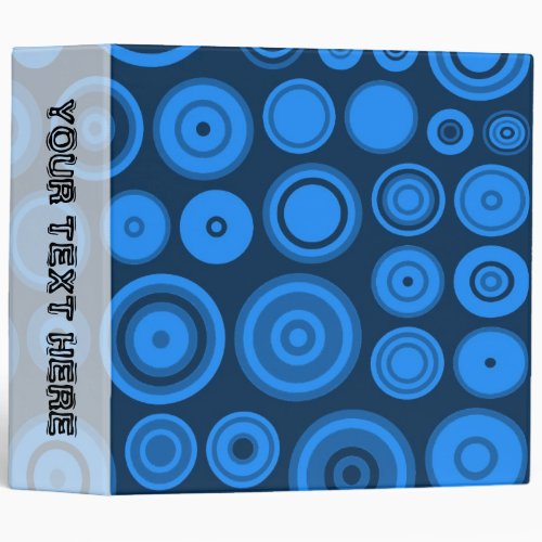 Dark blue polka dots seamless graphic design binder