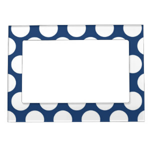 Dark Blue Polkadot Magnetic Frame