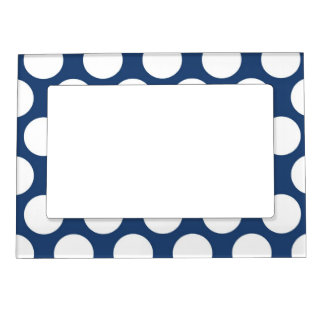 Dark Blue Polkadot Magnetic Frame