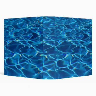 Dark Blue Pool Water 3 Ring Binder