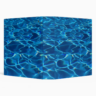 Dark Blue Pool Water 3 Ring Binder