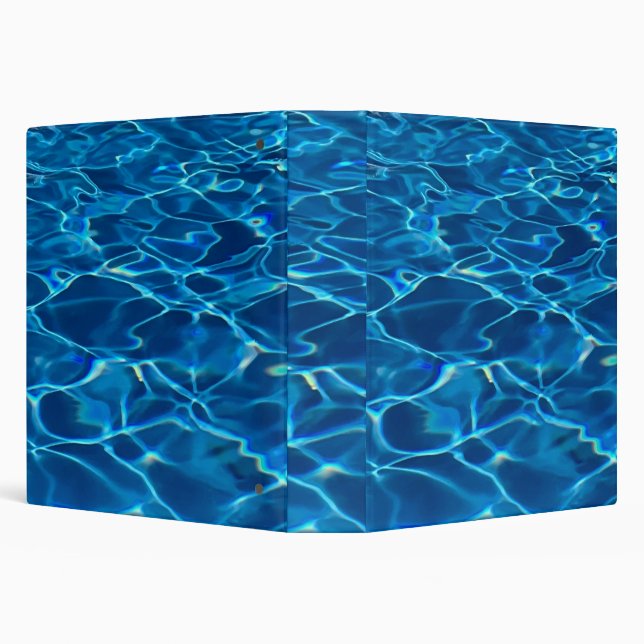 Dark Blue Pool Water  3 Ring Binder (Background)