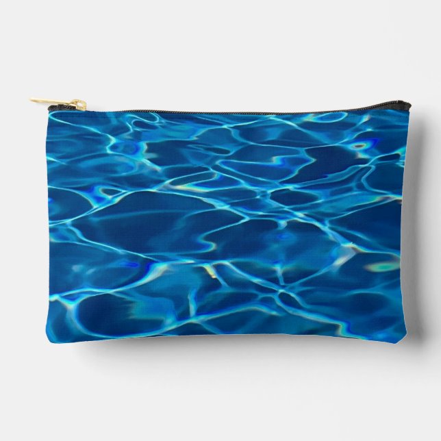 Dark Blue Pool Water  Accessory Pouch (Front)