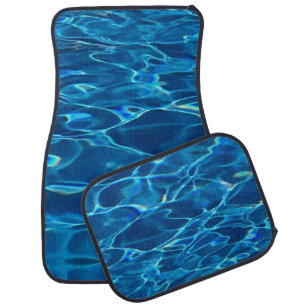 Dark Blue Pool Water Car Floor Mat