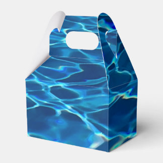 Dark Blue Pool Water Favor Boxes