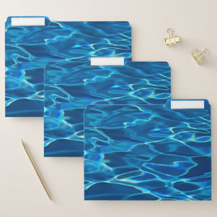 Dark Blue Pool Water File Folder
