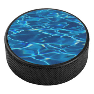 Dark Blue Pool Water Hockey Puck