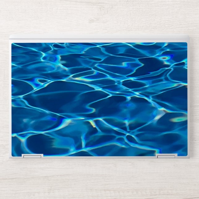 Dark Blue Pool Water  HP Laptop Skin (Front)