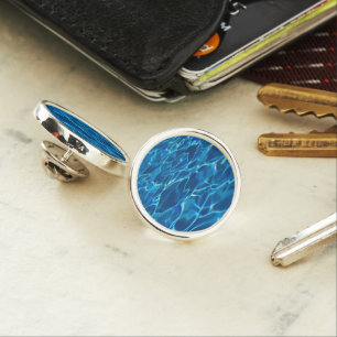 Dark Blue Pool Water  Lapel Pin