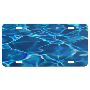 Dark Blue Pool Water  License Plate