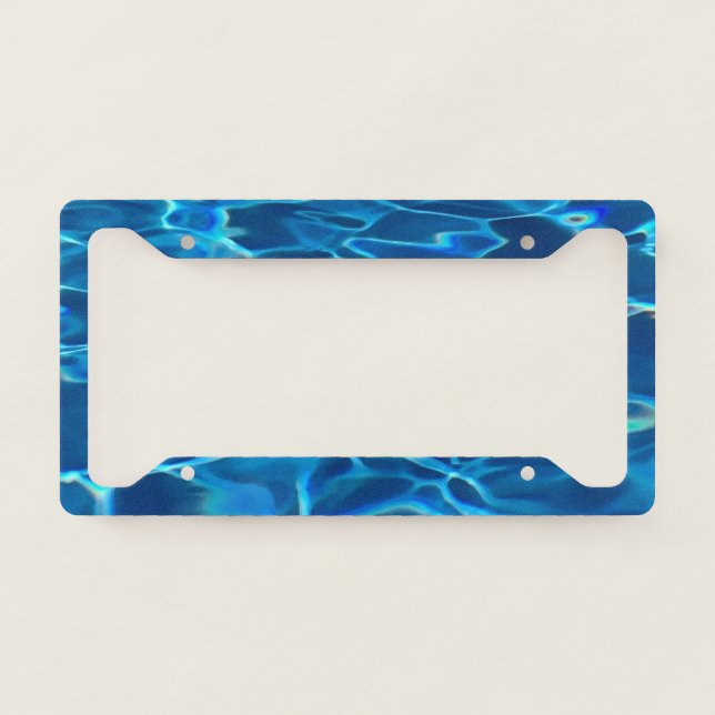 Dark Blue Pool Water  License Plate Frame (Front)