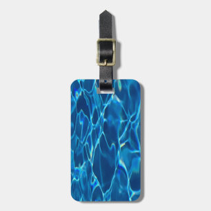 Dark Blue Pool Water  Luggage Tag