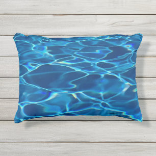 Dark Blue Pool Water  Outdoor Pillow
