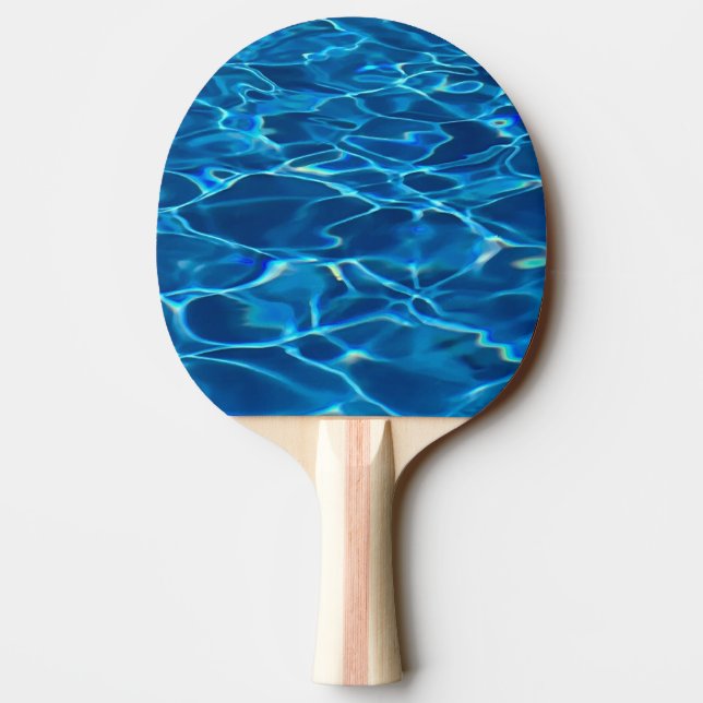 Dark Blue Pool Water  Ping Pong Paddle (Back)
