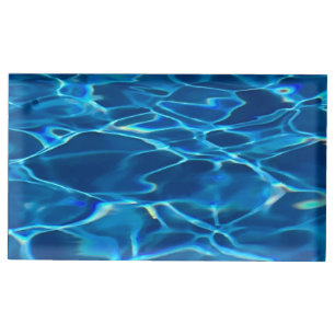 Dark Blue Pool Water Place Card Holder