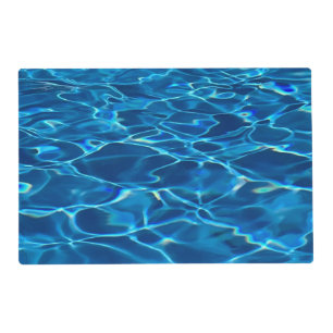 Dark Blue Pool Water Placemat