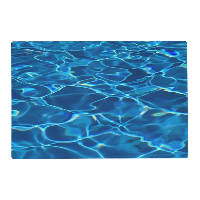 Dark Blue Pool Water  Placemat (Front)