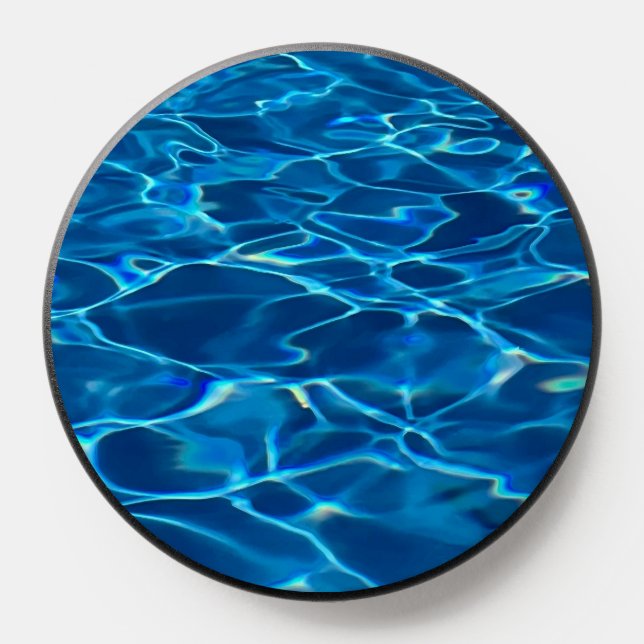 Dark Blue Pool Water  PopSocket (Popsocket)