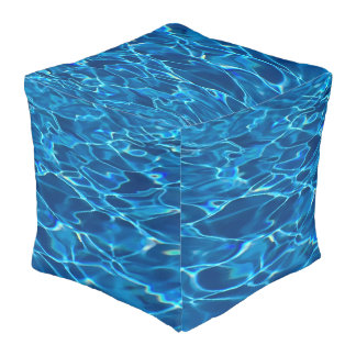 Dark Blue Pool Water  Pouf