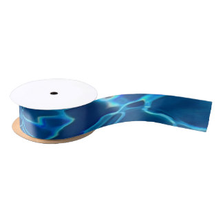 Dark Blue Pool Water  Satin Ribbon