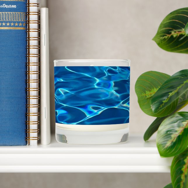 Dark Blue Pool Water  Scented Candle (Shelf)