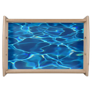 Dark Blue Pool Water  Serving Tray