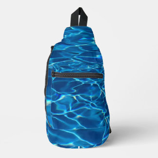Dark Blue Pool Water  Sling Bag