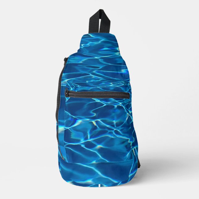 Dark Blue Pool Water  Sling Bag (Front)