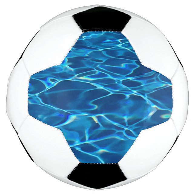 Dark Blue Pool Water  Soccer Ball (Front)