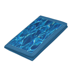 Dark Blue Pool Water  Trifold Wallet