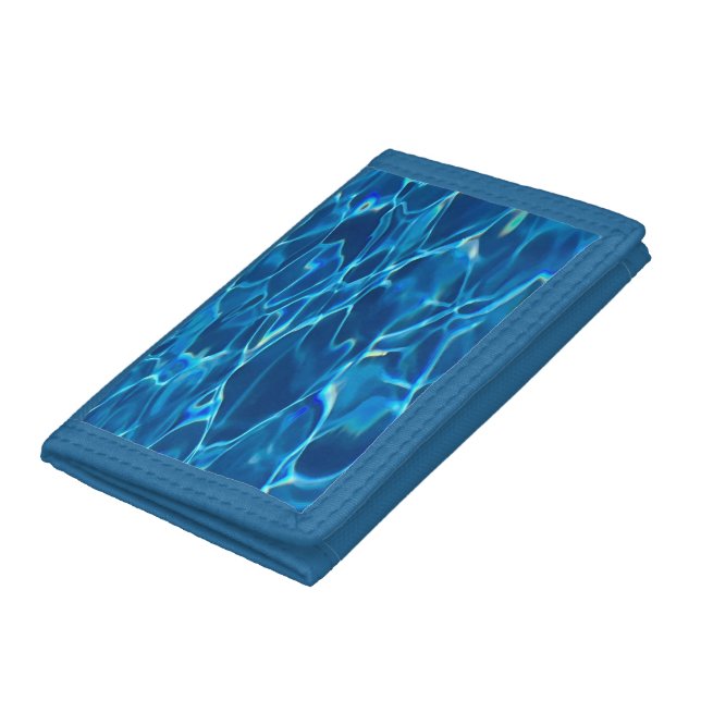 Dark Blue Pool Water  Trifold Wallet (Bottom)