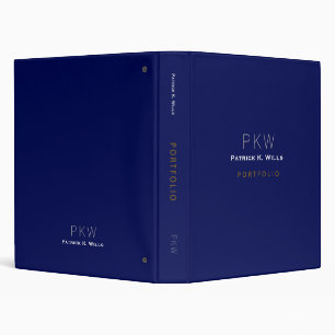 Dark Blue Portfolio 3 Ring Binder