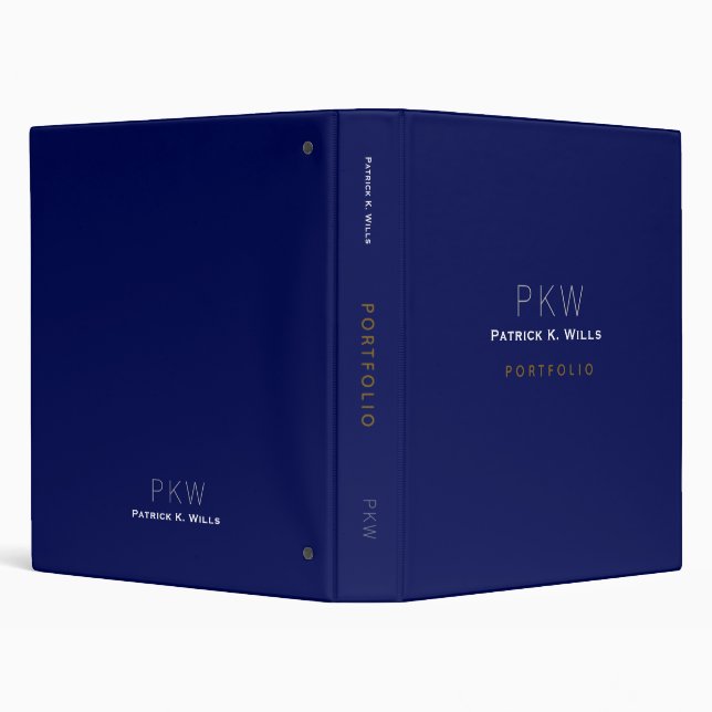 Dark Blue Portfolio  3 Ring Binder (Background)
