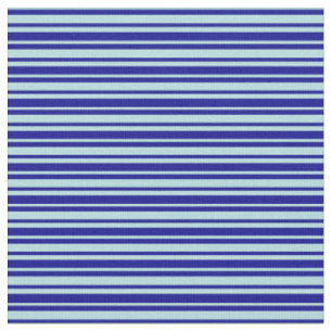 Dark Blue & Powder Blue Striped Pattern Fabric