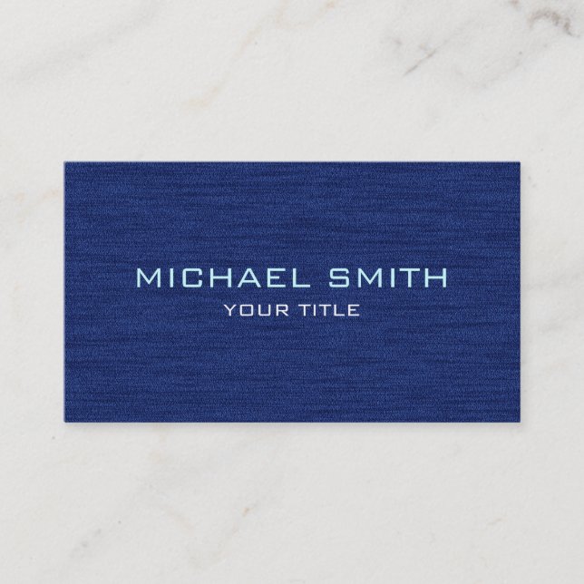 Dark Blue Professional Modern Business Card (Front)