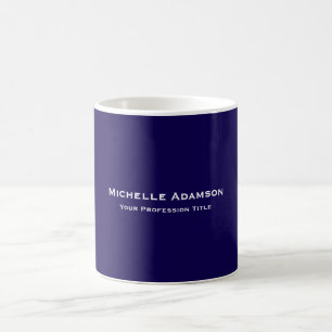 Dark Blue Professional Plain Modern Coffee Mug