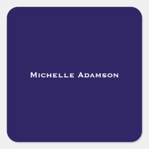 Dark Blue Professional Plain Modern Square Sticker