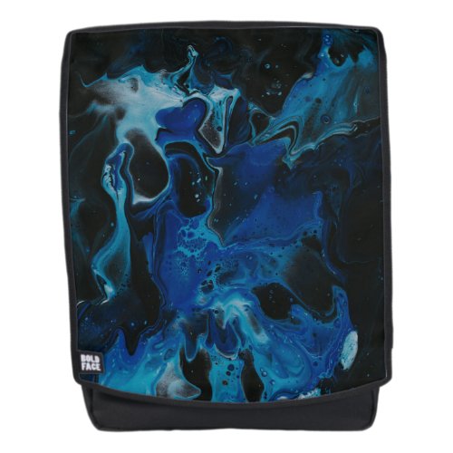 Dark blue psychedelic liquid backpack