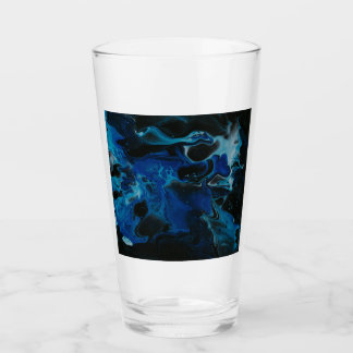 Dark blue psychedelic liquid glass