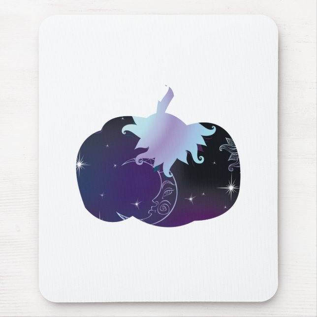 Dark Blue Pumpkin Mouse Pad (Front)