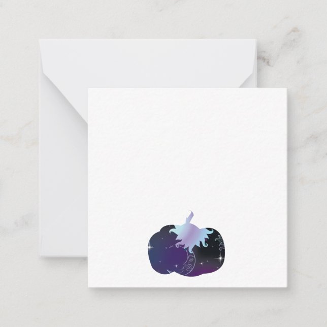 Dark Blue Pumpkin Note Card (Front)