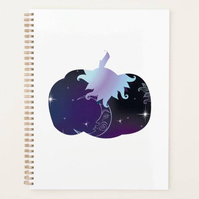 Dark Blue Pumpkin Planner (Front)