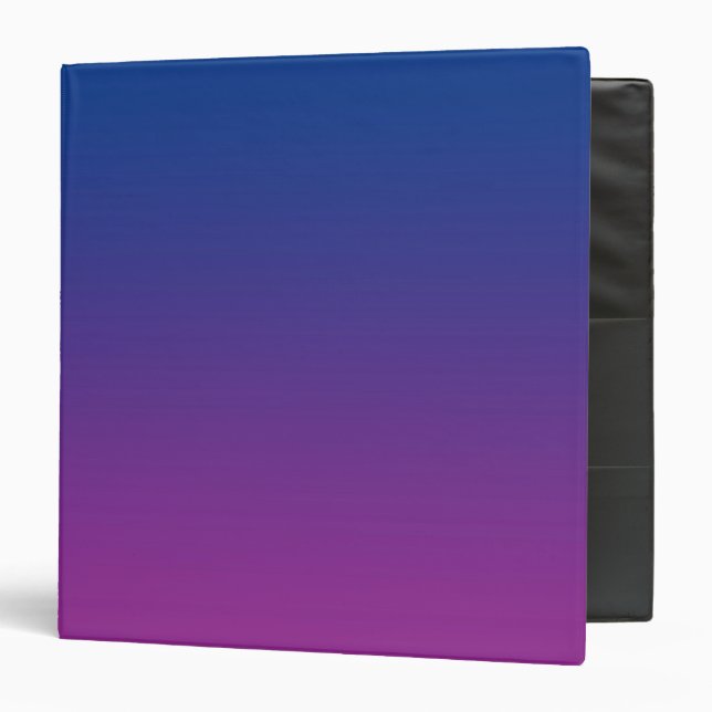 Dark Blue & Purple Ombre 3 Ring Binder (Front/Inside)